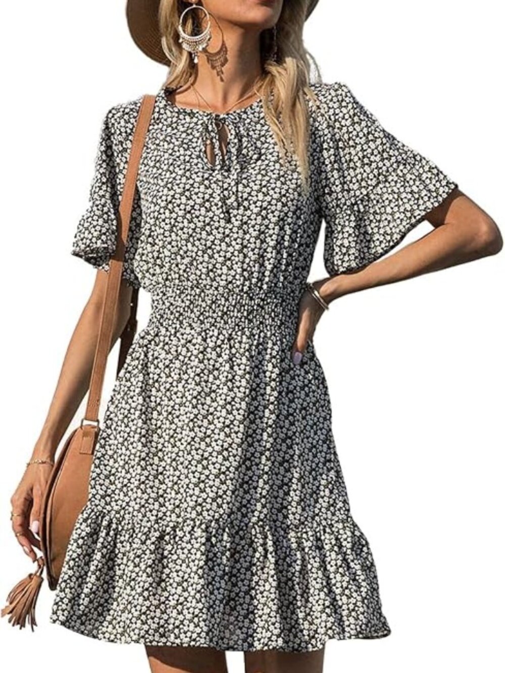 PRETTYGARDEN Summer Boho Casual Short Sleeve Dress